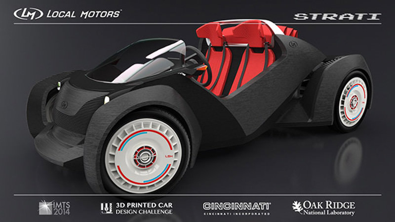 La prima auto creata in 44 ore con stampante 3D