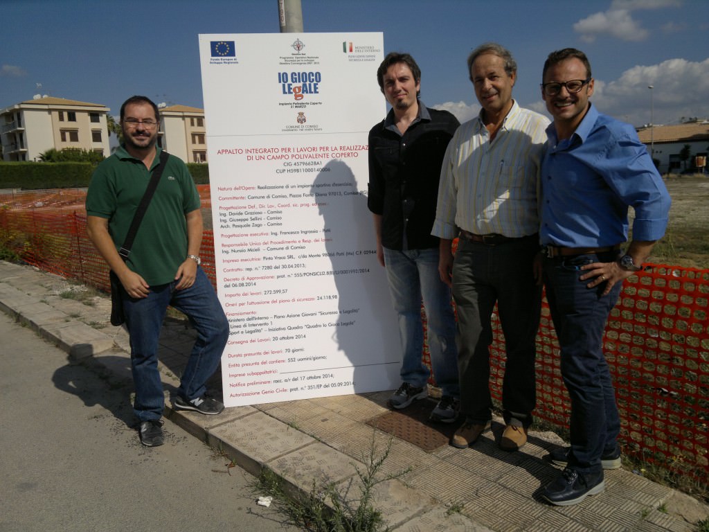 Comiso, consegnati lavori per nuovo impianto sportivo