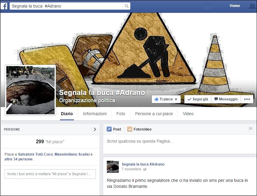 “Segnala la buca #Adrano” un servizio a misura di cittadino