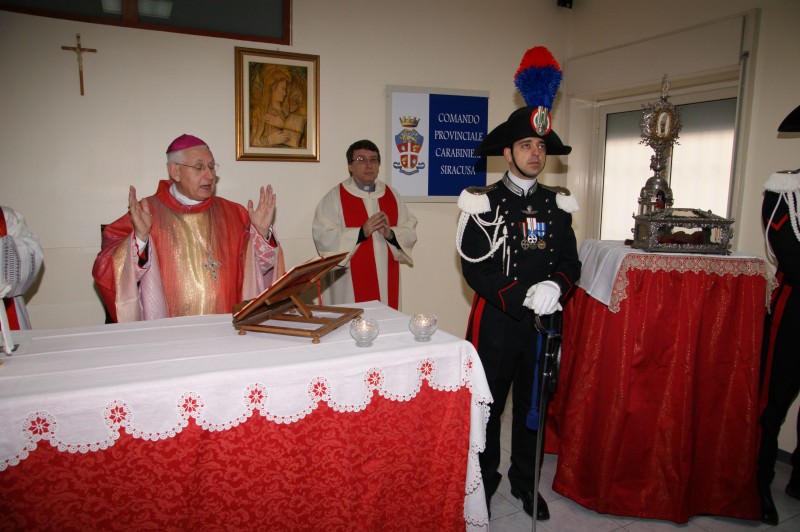 Siracusa, reliquie di Santa Lucia ospitate dai carabinieri