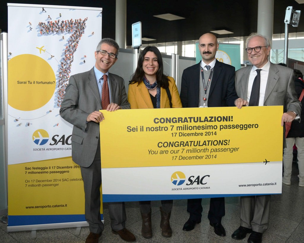 Aeroporto di Catania, studentessa turca 7milionesimo passeggero