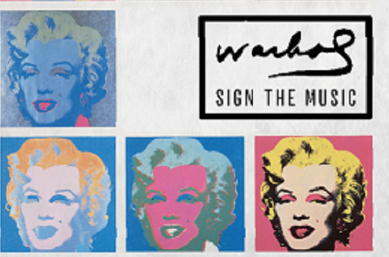 Fra musica e celebrità in versione pop art arriva la “Warhol Sign the Music”