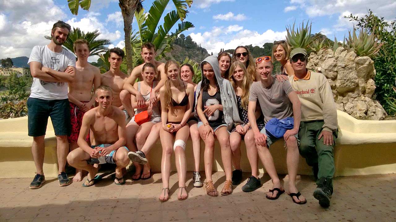 Studenti belgi in visita all’Isola Bella