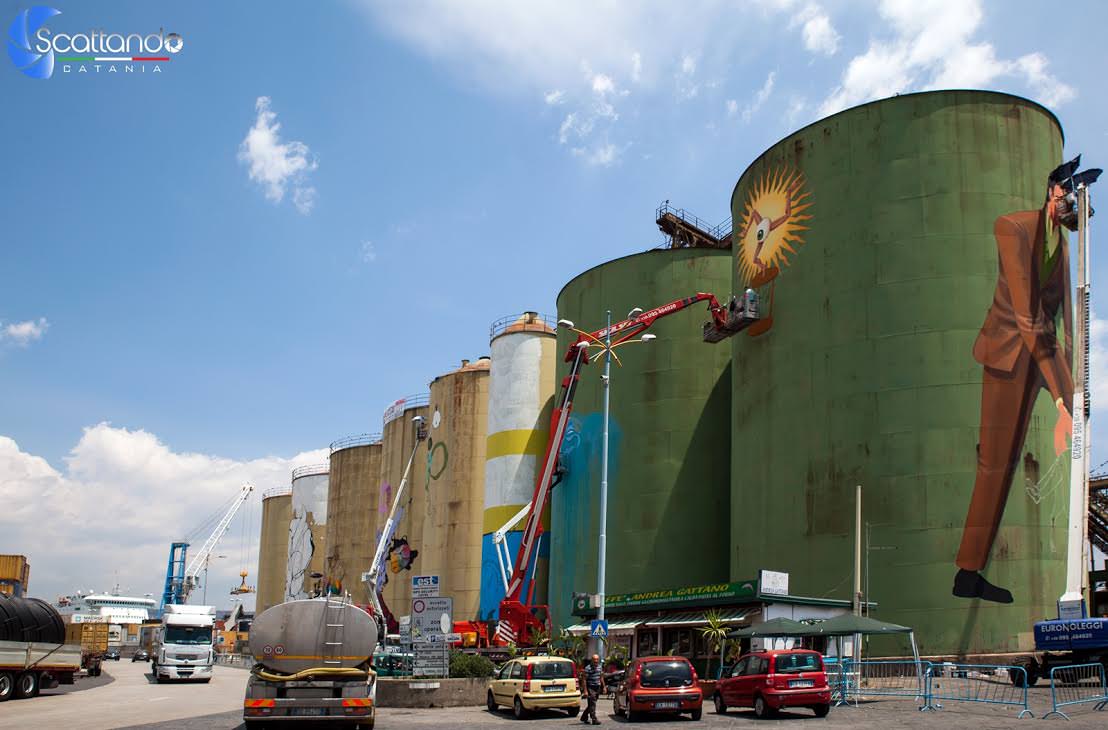 Street Art Silos: “cantiere” nel porto di Catania è già evento mediatico