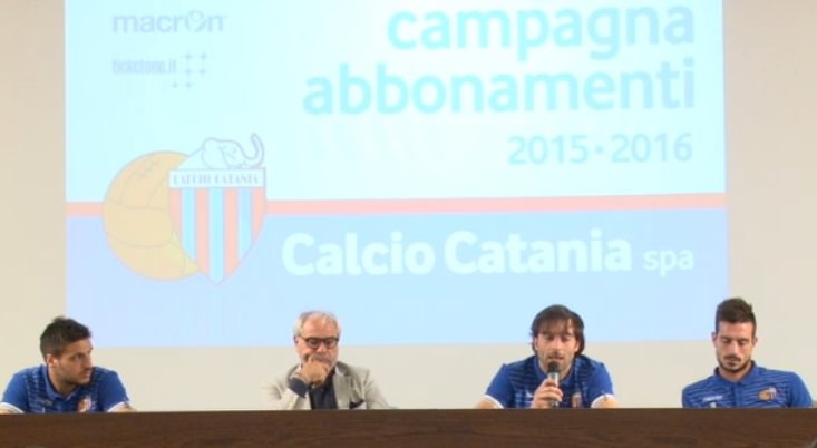 Catania, presentati Bastianoni, Plasmati e Pelagatti