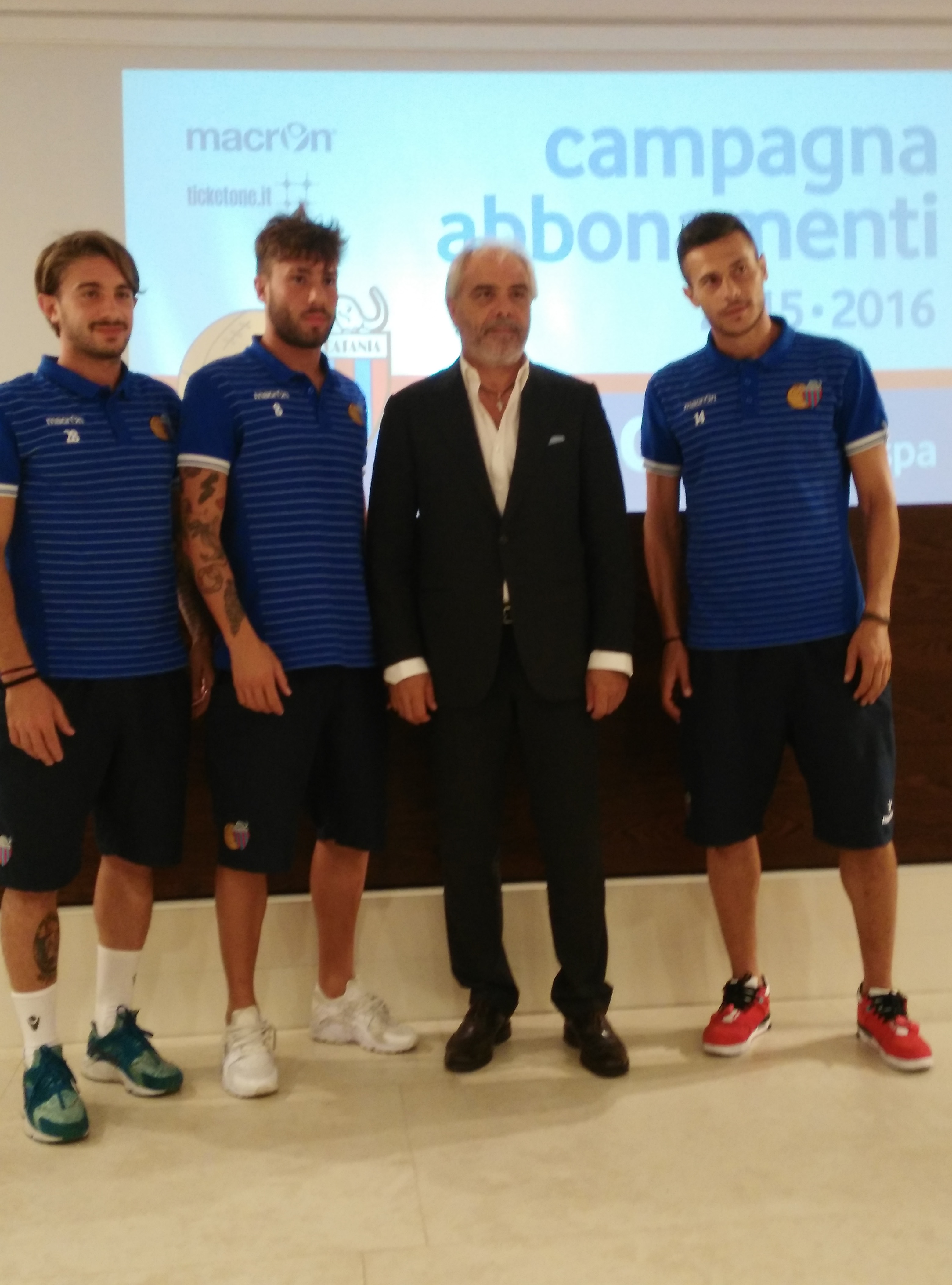 Catania: Pitino presenta Lulli, Russo e Nunzella a Torre del Grifo