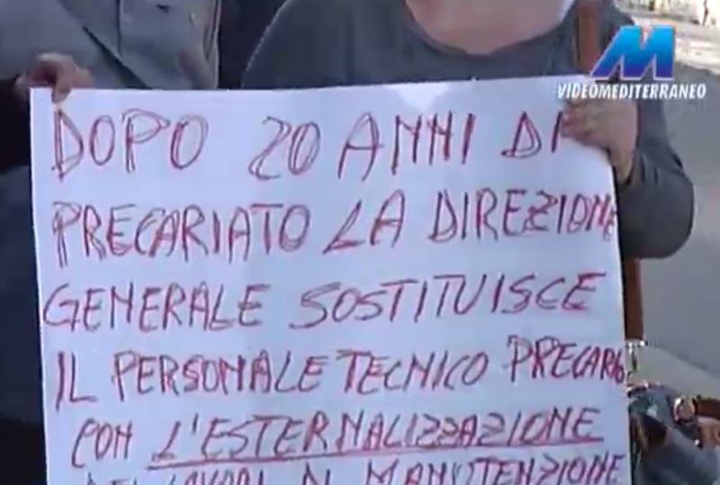 Contestazione davanti all’ospedale di Ragusa contro piano ASP