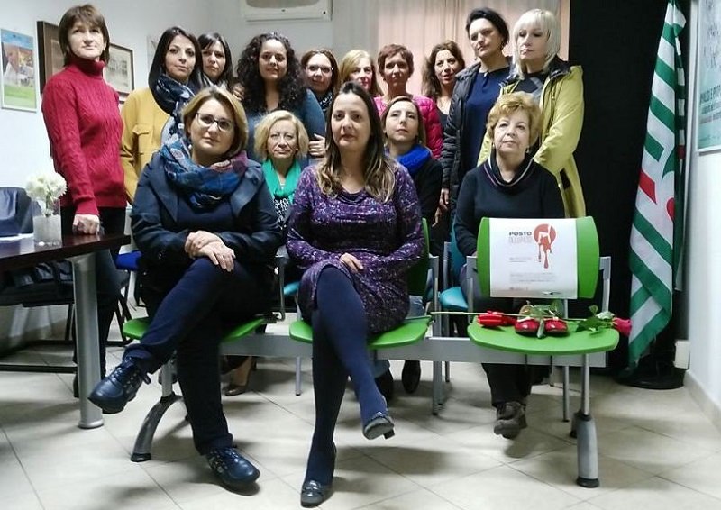 Alla Cisl di Catania un “posto occupato” contro la violenza sulle donne