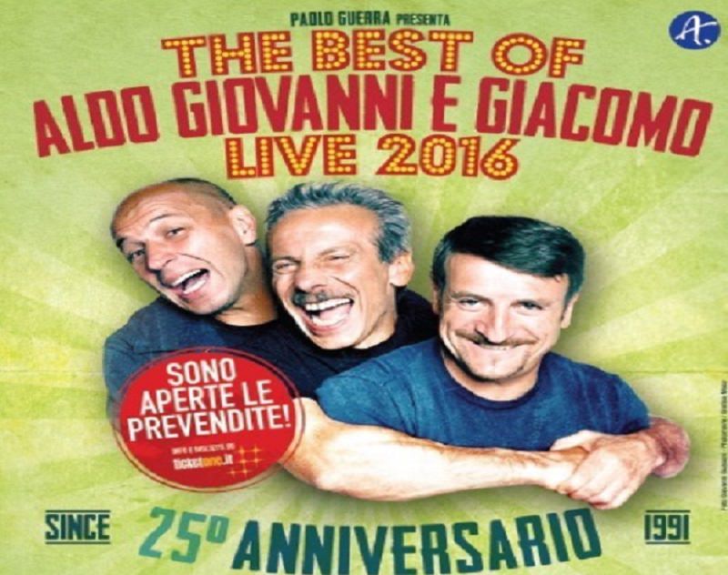 “The Best of Aldo Giovanni e Giacomo Live 2016” approda ad Acireale