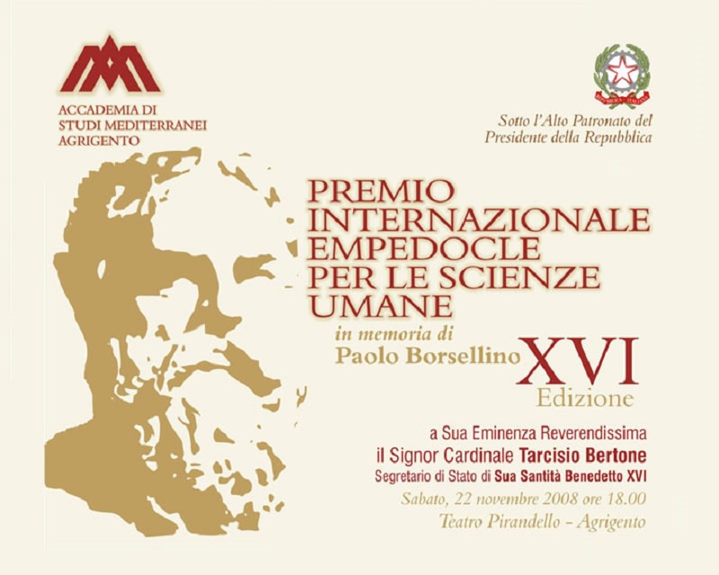 Al via la 22° edizione del premio internazionale “Empedocle” in memoria di Paolo Borsellino