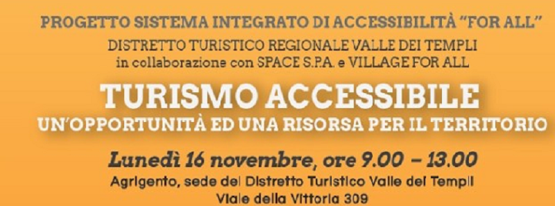 Ad Agrigento seminario sul turismo accessibile Ad Agrigento seminario sul turismo accessibile