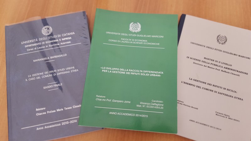 Zafferana Etnea: un modello di gestione dei rifiuti da tesi di laurea