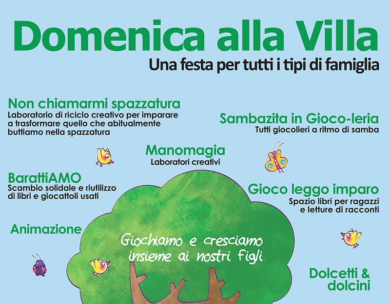 “Domenica alla Villa” fra intrattenimenti ludici e laboratori creativi