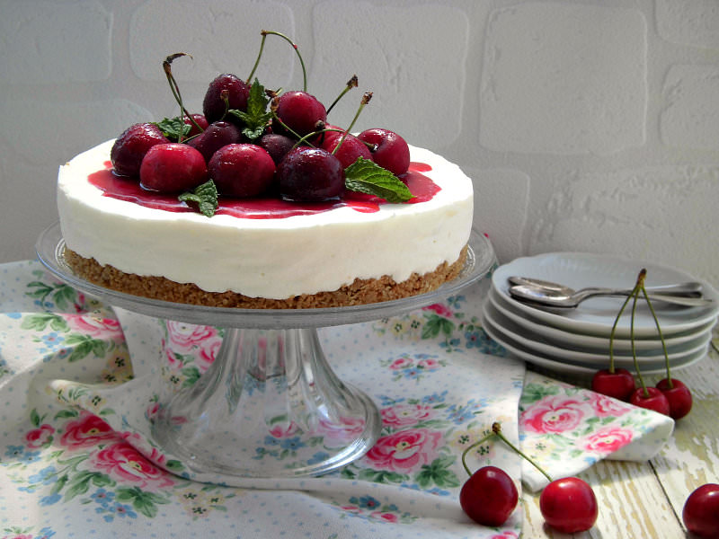Ricetta del giorno: cheesecake alle ciliegie senza cottura