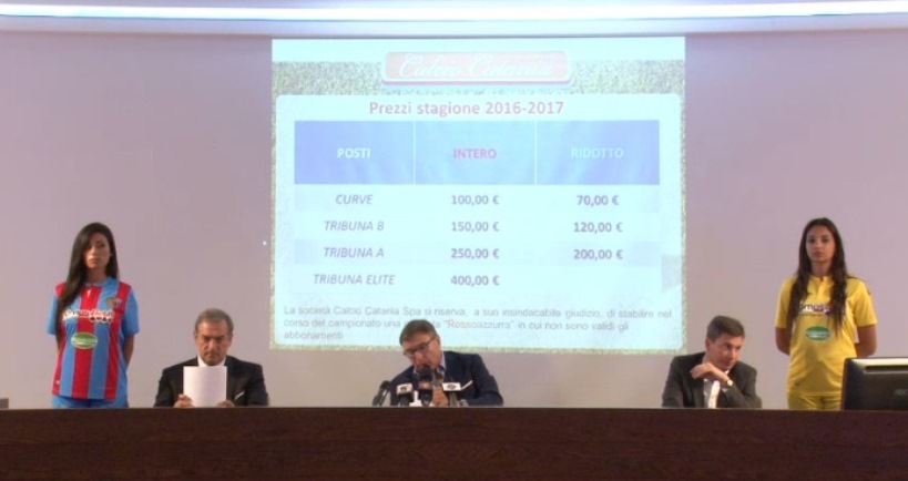 Catania, tutte le info sulla Campagna Abbonamenti 2016/2017