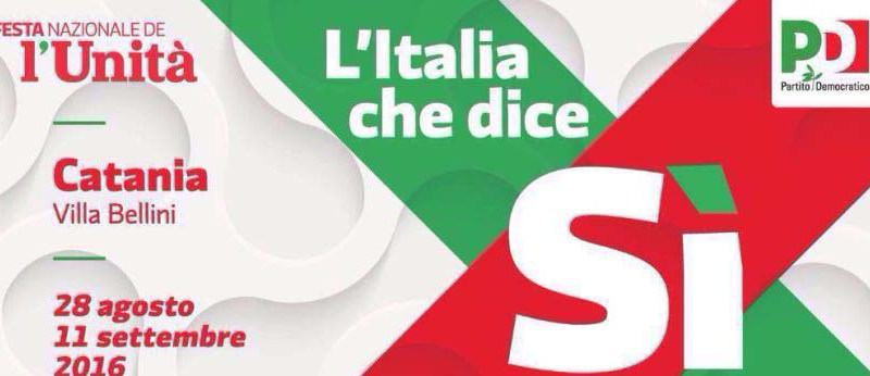 Catania, cominciata la Festa dell’Unità: è la prima volta nel Sud