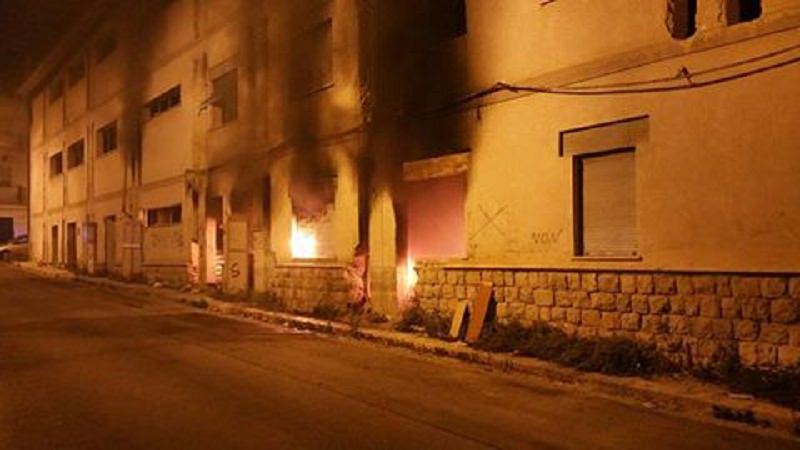 Incendio nella notte a Bagheria: in fiamme l’ex scuola A. Gramsci