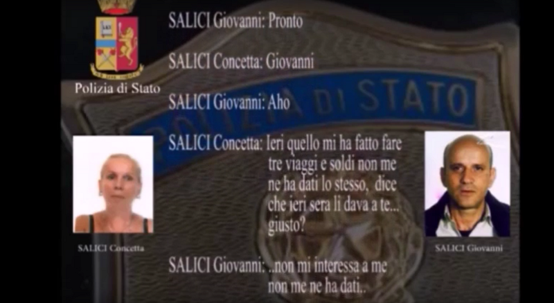 Operazione Black Tie, le intercettazioni che incastrano Concetta e Giovanni Salici