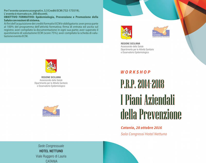 A Catania presentazione dei Piani Aziendali della Prevenzione