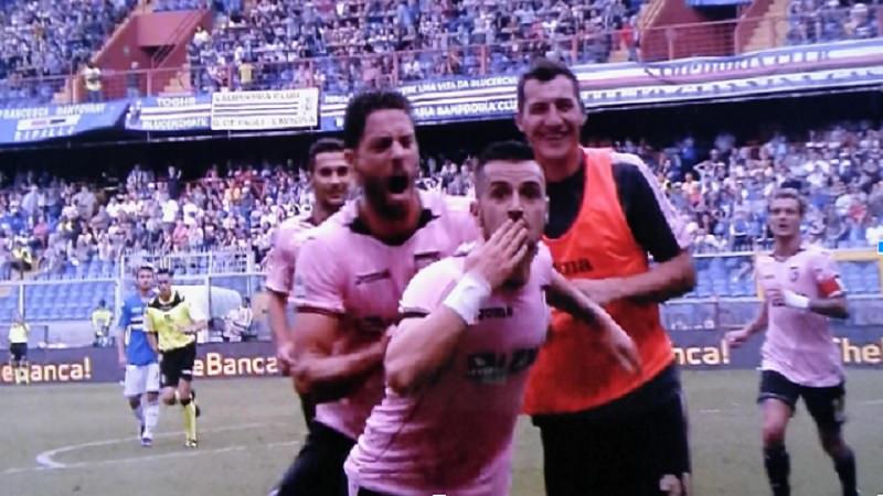 Palermo: è sfumata all’ultimo secondo la vittoria a Genova contro la Sampdoria
