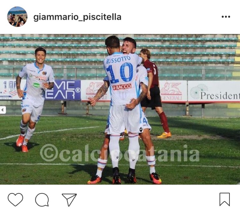Catania, Piscitella su Instagram: “Non ho avuto occasioni. In bocca al lupo, squadra”