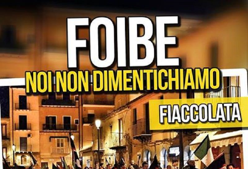 Forza Nuova, l’11 febbraio fiaccolata ad Acireale per vittime delle foibe
