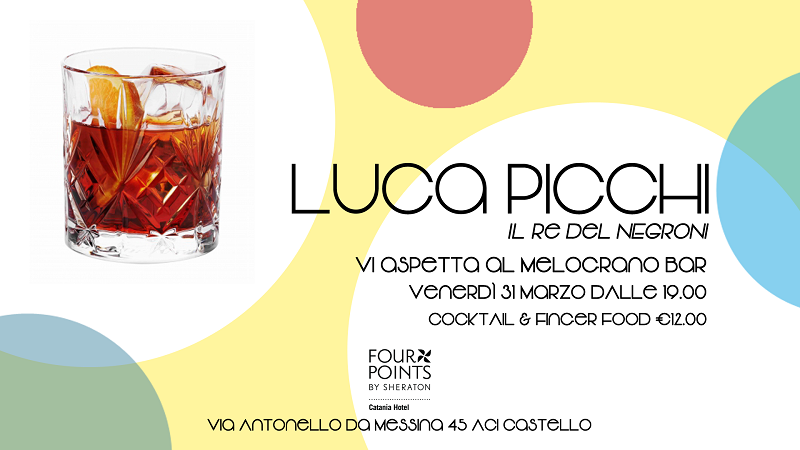 Il re del Negroni torna a Catania: aperitivo con Luca Picchi al bar Melograno dello Sheraton