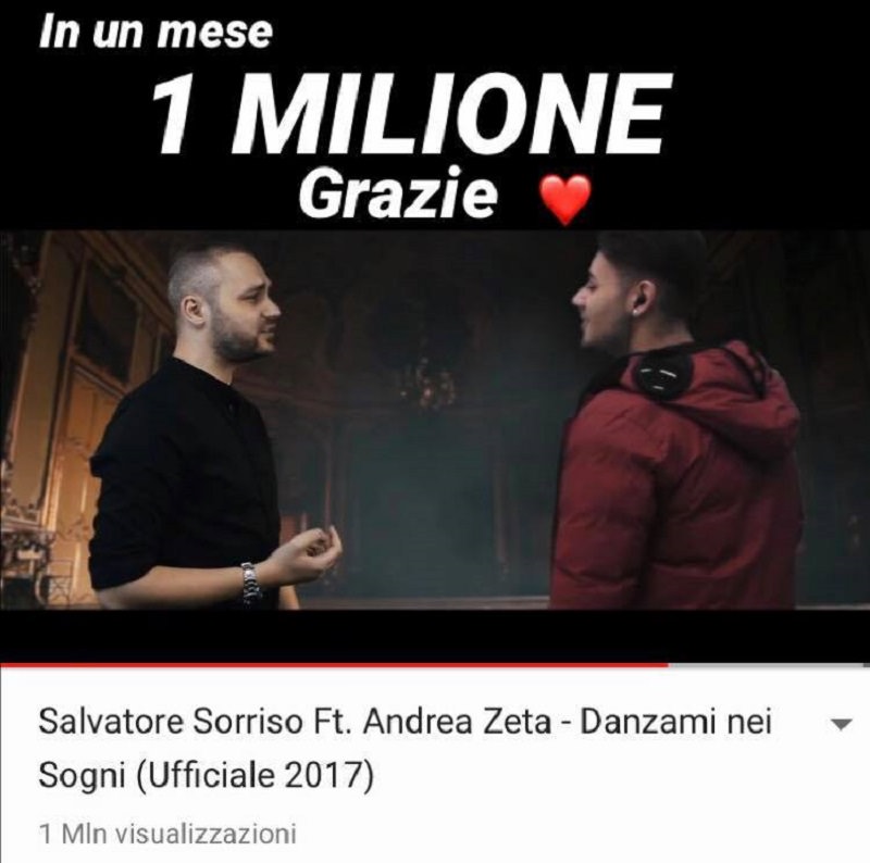 Un milione di visualizzazioni per Andrea Zeta e Salvatore Sorriso. “Danzami nei sogni”: boom di successi
