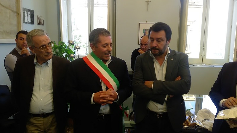 La visita di Salvini ad Aci Castello, Attaguile: “Ringraziamo le forze dell’ordine”