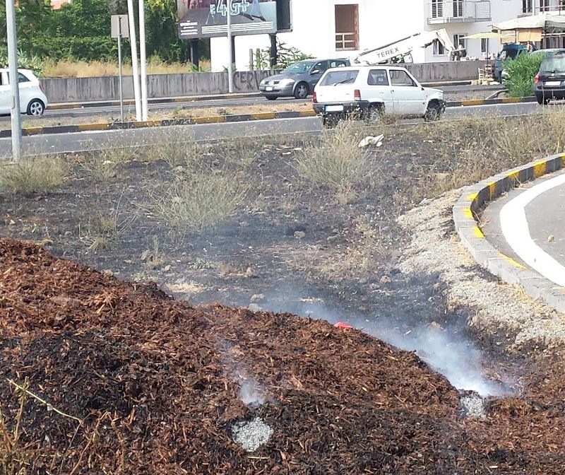 Incendio nella rotonda di viale Antoniotto Usodimare, Buceti: “Subito un piano di bonifica”