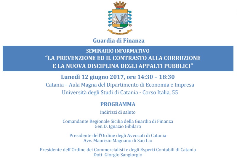 Lunedì seminario sugli appalti pubblici al dipartimento di economia