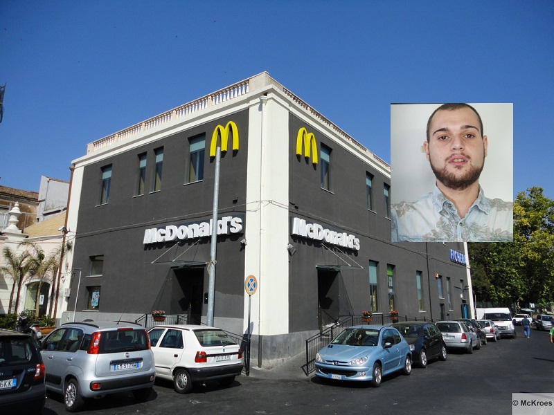 Catania, evade per la settima volta dai domiciliari: si rifugia al McDonald’s. Arrestato