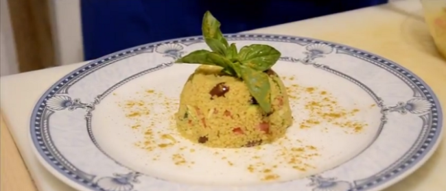 Timballo di cous cous vegetariano