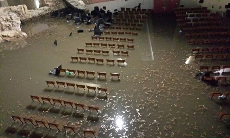 Siracusa, cripta trasformata in piscina dalla pioggia