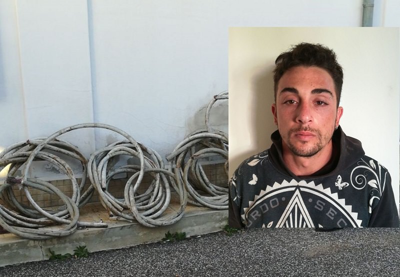 Auto “carica” di cavi di rame Telecom: in manette due giovani