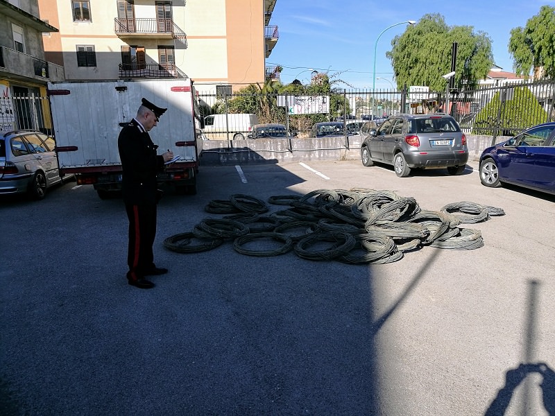 Rubano grosse quantità di rame: in manette tre rumeni e due palermitani