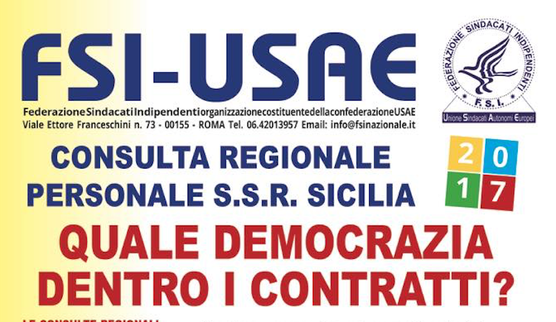“Quale democrazia dentro ai contratti?”. FSI-USAE il 25 novembre riunisce gli operatori del servizio sanitario