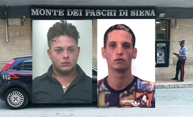 Rapina alla banca Monte dei Paschi di Siena, in manette i due autori. Bottino da 38 mila euro