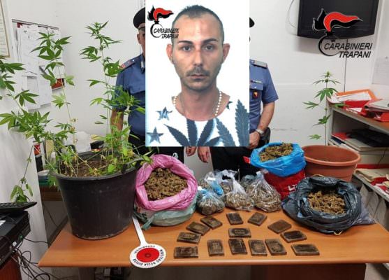 Hashish e marijuana pronte per lo spaccio: in manette il 33enne Vito Di Giorgio – FOTO