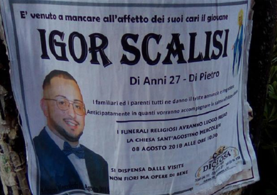 Tragedia di Bronte: domani mattina i funerali di Igor Scalisi