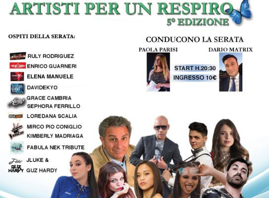 “Artisti per un respiro” giunge alla 5a edizione: talenti uniti per la Fibrosi Cistica
