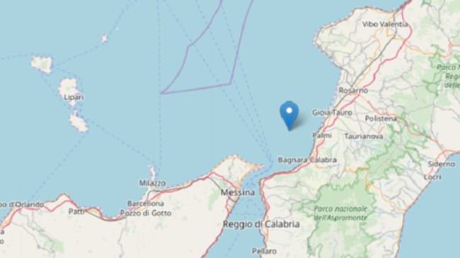 Trema ancora la terra nel Messinese: terremoto di magnitudo 3.1 tra Sicilia e Calabria