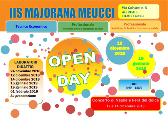 Istituto “Majorana-Meucci”, presentati Open Day e laboratori didattici per alunni di terza media
