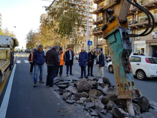 Catania, pericolo cedimento in corso Italia: effettuati interventi di stabilizzazione, strada riaperta al traffico