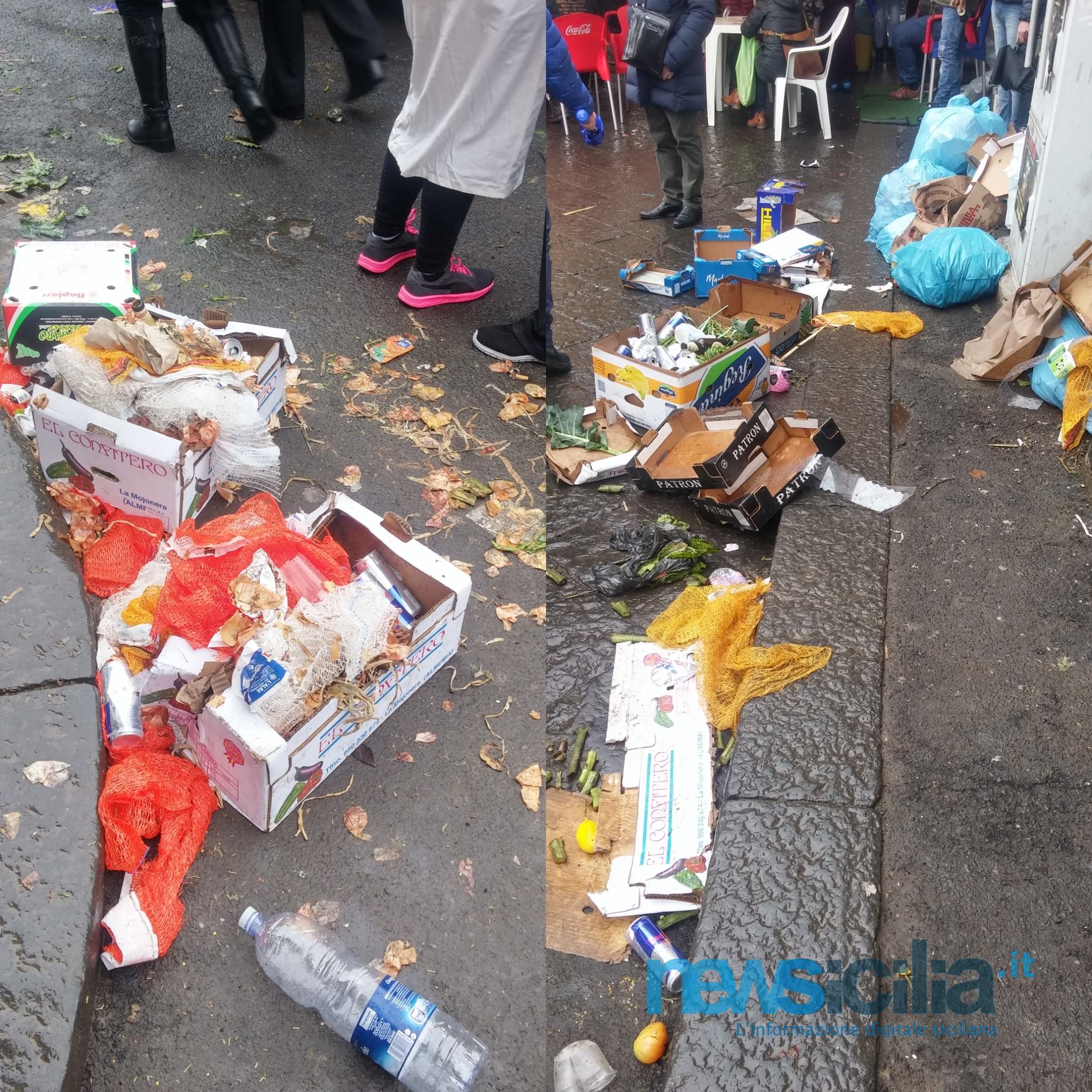 Catania riabbraccia Sant’Agata tra sporcizia e rifiuti – FOTO