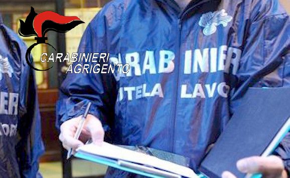 Continuano i controlli dei carabinieri contro il lavoro in nero: denunciato un imprenditore e sanzioni per oltre 15mila euro ad Agrigento