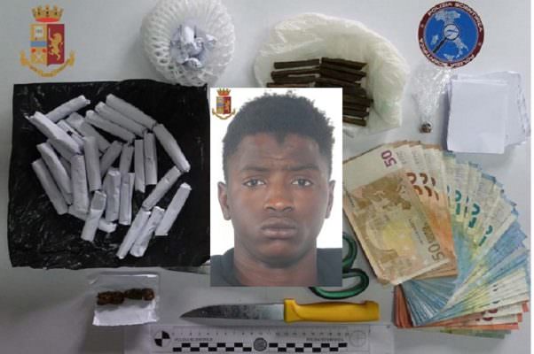 Pusher di un centro accoglienza in manette: trovato in possesso di marijuana e hashish