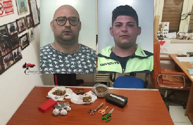 Hashish e marijuana in casa: due arrestati e un minore deferito