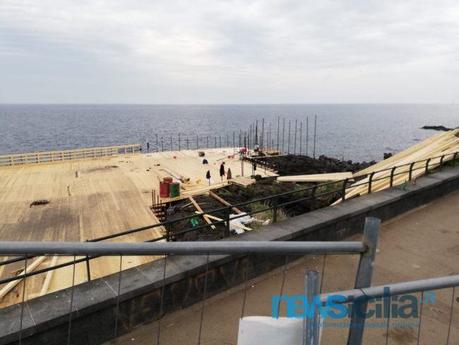 Solarium, ultimi ritocchi a Nautico e San Giovanni Li Cuti ma in piazza Europa si aspetta ancora il privato – FOTO