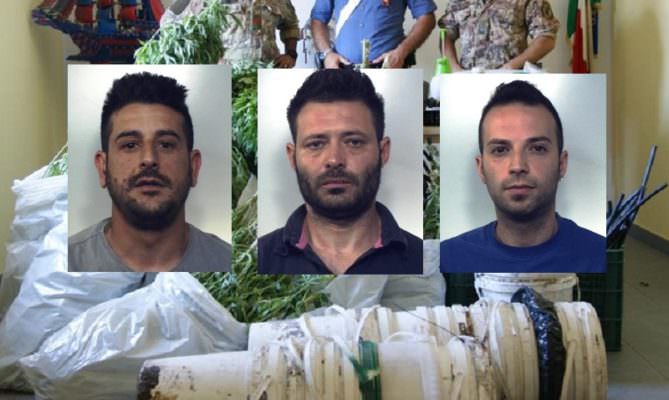 Irrigavano la piantagione di canapa indiana con l’acqua pubblica: 3 “coltivatori” catanesi arrestati